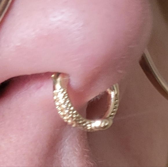 Gold Serpent Septum Clicker - Picture 4 of 5